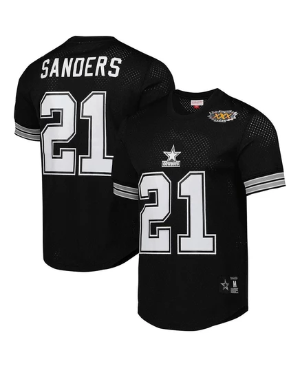 Мужская футболка Mitchell & Ness Deion Sanders Dallas Cowboys, черная