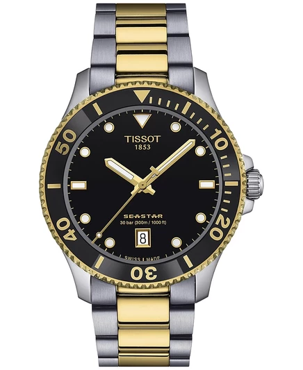 Мужские часы Tissot Seastar 1000, 40 мм, черные
