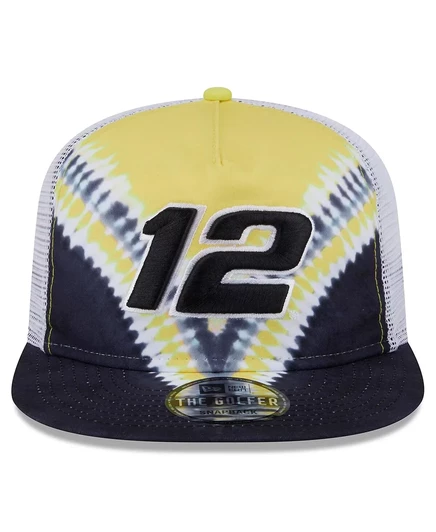 Мужская кепка New Era Ryan Blaney тай-дай с снэпбэком, черная