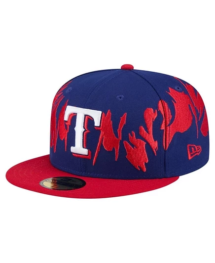Мужская кепка New Era 59FIFTY Texas Rangers, сине-красная