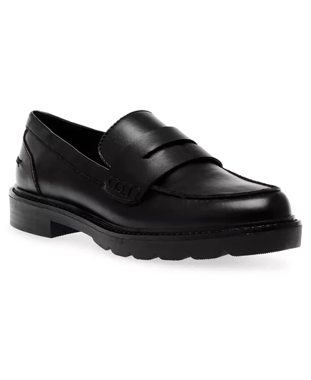  Женские мокасины на плоской подошве Emmylou black smooth