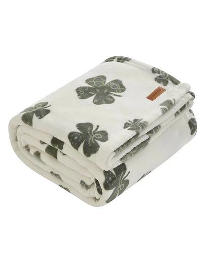 Плюшевый плед Lucky Brand Clovers 127×178 см, белый