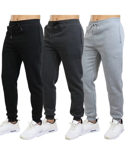 Мужские облегающие брюки из 3-х комплектов black/charcoal/heather gray