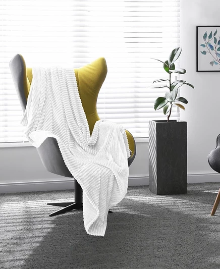 Плед Nestl Cut Plush 127×152 см, белый