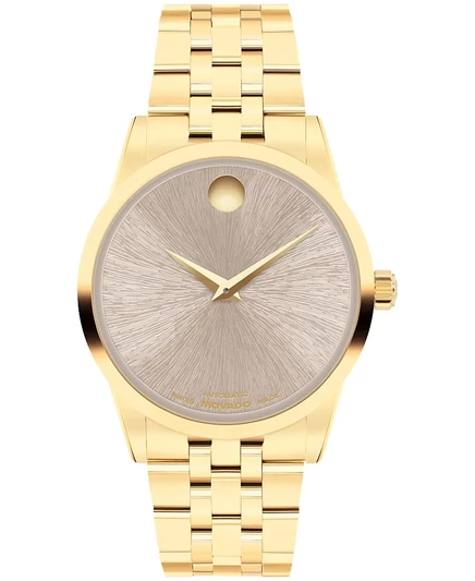 Классические швейцарские часы Movado Women's Museum с автоподзаводом желтого цвета, 33 мм, желтые