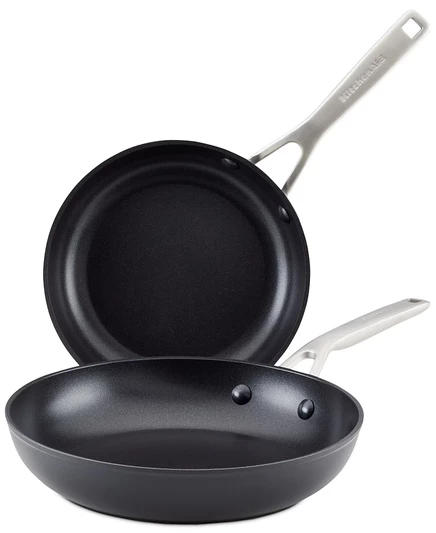 Набор антипригарных сковород KitchenAid, 2 шт., черные
