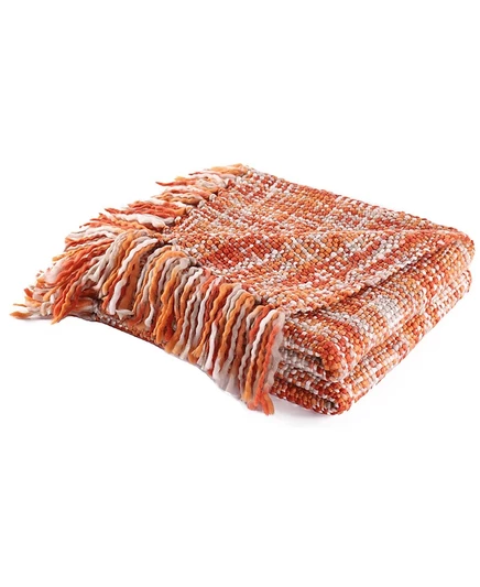 Плед HappyCare Textiles Rustic Style 127×152 см, оранжевый