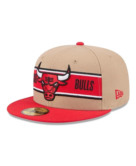 Мужская кепка New Era 59FIFTY Chicago Bulls 2024, песочно-красная