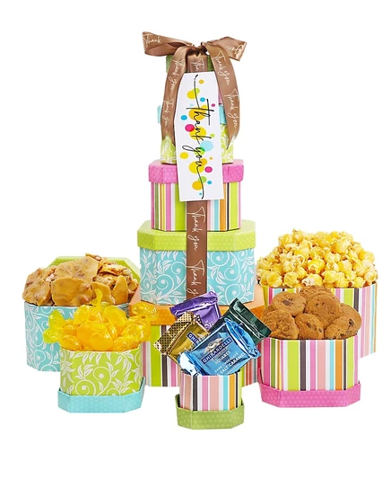 Подарочная башня Alder Creek Thank You Treats, 8 шт., белая