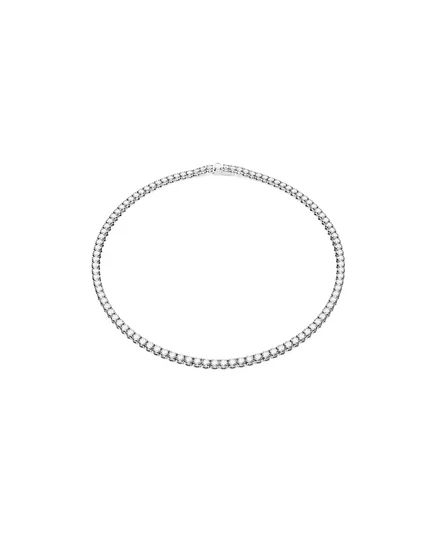 Теннисное ожерелье Matrix круглой огранки от Swarovski с белым родиевым покрытием Matrix gray