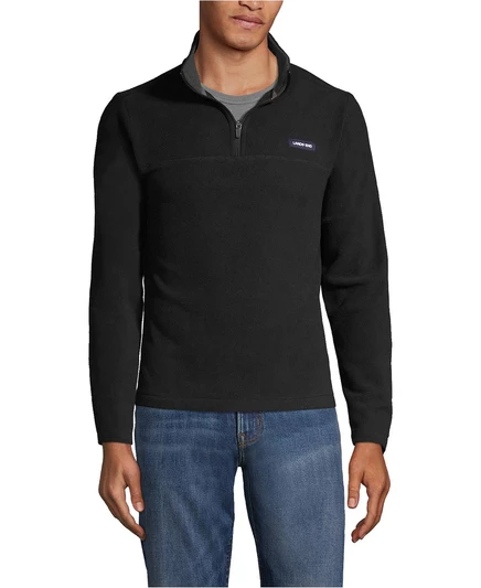 Мужская флисовая толстовка Lands End Anyweather, черная