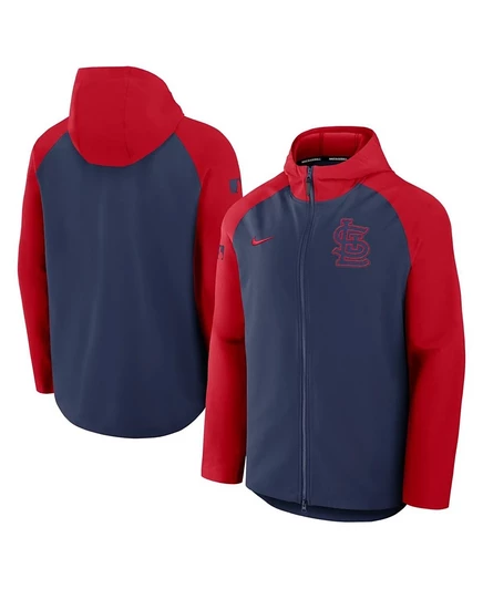 Мужская куртка nike St. Louis Cardinals на молнии, темно‑синяя/красная
