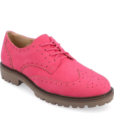  Женские туфли-лодочки Claudiya Wingtip Oxford на плоской подошве  pink