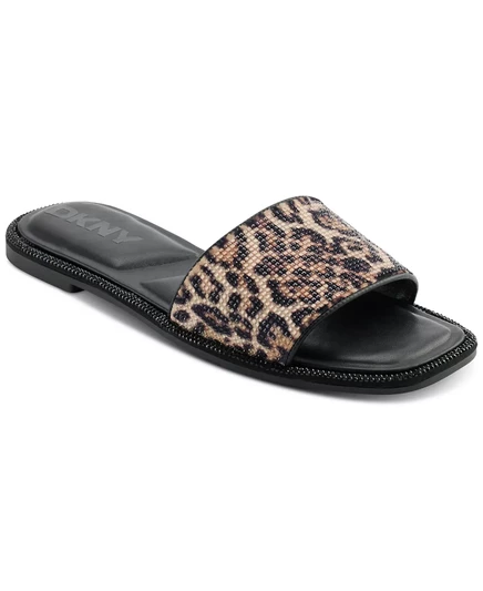  Женские шлепанцы на плоской подошве Badin Slide leopard