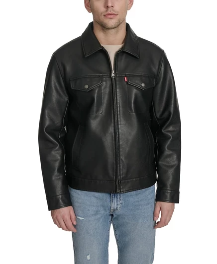 Мужская джинсовая куртка Levi's Trucker классическая, черная