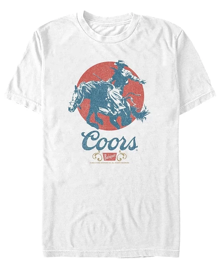 Мужская футболка с коротким рукавом Longhorn Banquet от Coors Brewing Company white