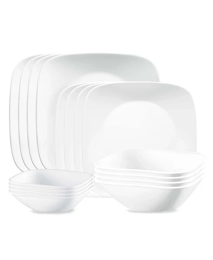 Обеденный сервиз Corelle Vivid White, 16 предметов, белый