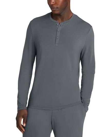 Мужская футболка-хенли Tommy John Second Skin, серая