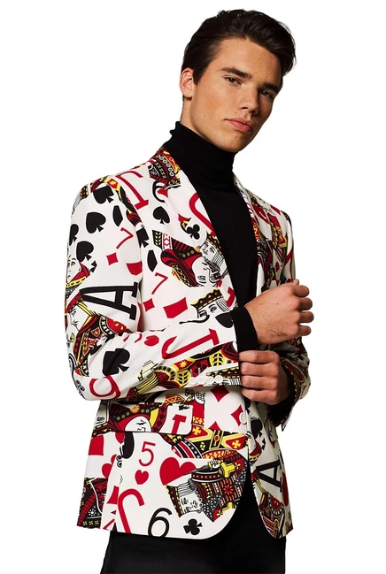Мужские блейзеры для вечеринок OppoSuits - тематические пиджаки для вечеринок с принтом white