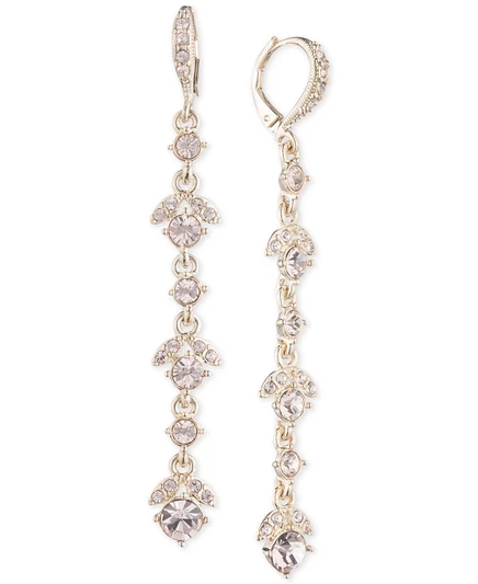 Серьги-капли Givenchy Crystal Linear, золотистые