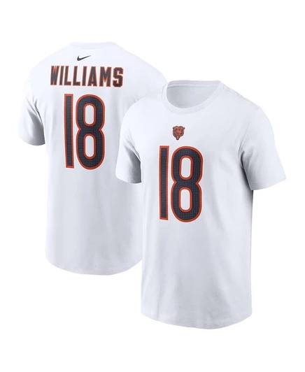 Мужская футболка Nike Caleb Williams с именем и номером участника драфта НФЛ 2024 года Калеба Уильямса, выбранного в первом раунде. white