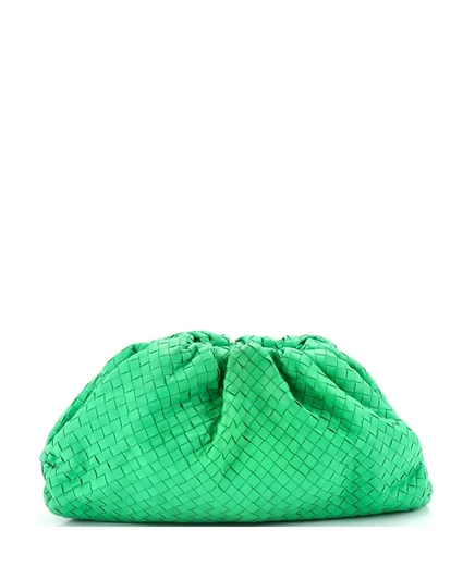 Женский клатч Pre-Owned Bottega Veneta The Pouch, зеленый