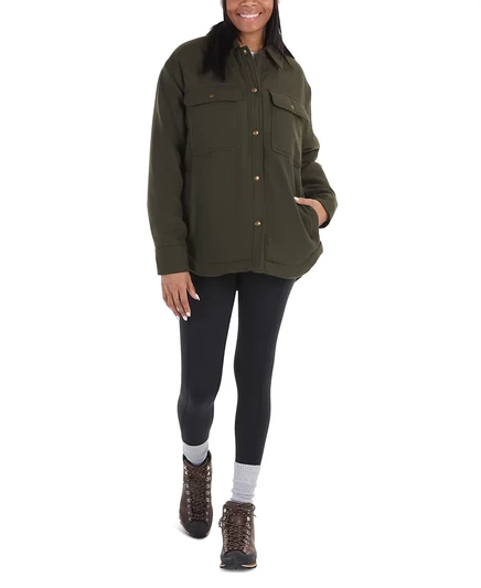 Женское фланелевое пальто Marmot с подкладкой из шерпа Ridgefield  rosin green