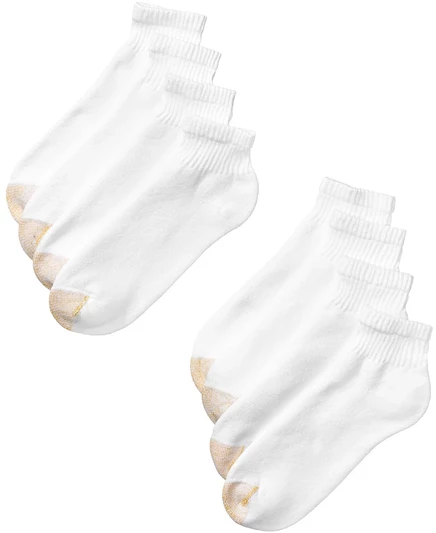 Мужские спортивные носки Gold Toe, 8 пар, белые