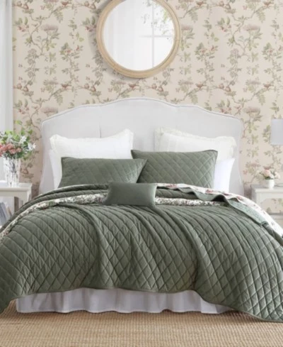 Стеганое покрывало Laura Ashley Solid Diamond Stitch