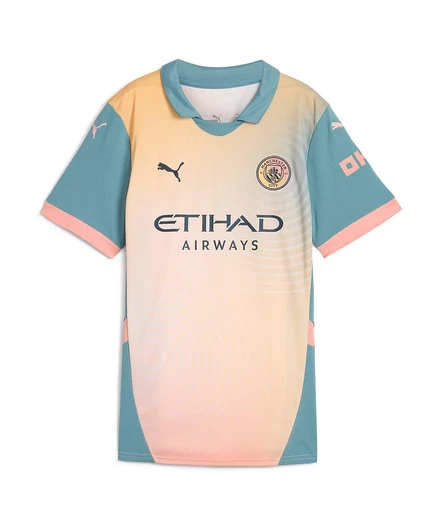 Женская голубая майка Puma Manchester City 2024/25, четвертая копия майки blue