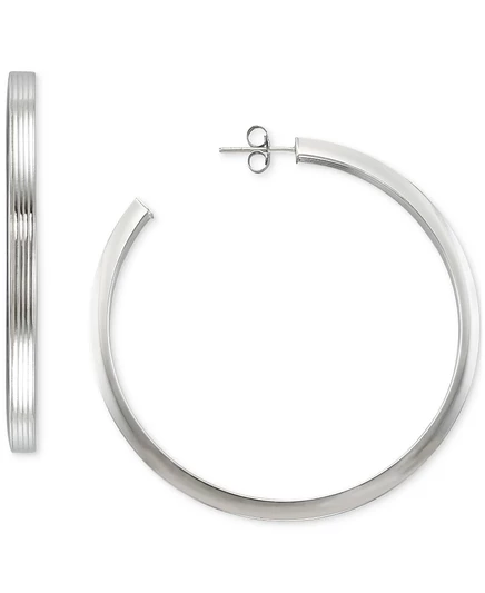 Женские C‑образные серьги‑кольца Macy's, серебро, 2,25″