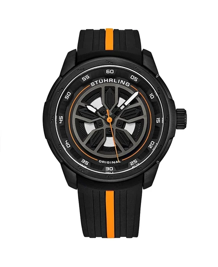 Мужские кварцевые часы Aviator 984 пробы с многослойным циферблатом и силиконовым ремешком диаметром 44 мм на силиконовом ремешке