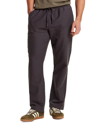 Мужские льняные брюки Weatherproof Vintage на кулиске, серые