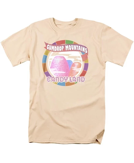 Унисекс футболка Hasbro Candy Land Gumdrop Mountains, бежевая