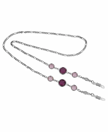 Женское ожерелье-держатель 2028 со Swarovski, серебристое, 61 см