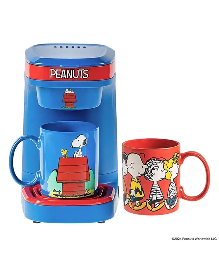 Подарочный набор кофеварки Uncanny Brands Peanuts на одну чашку с 2 кружками - Кухонный прибор multi