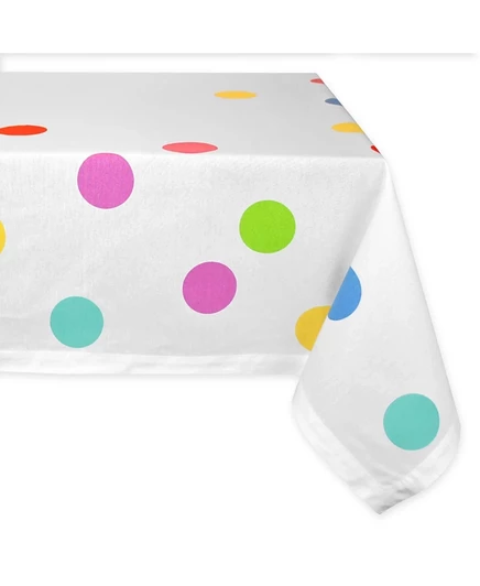 Скатерть Design Imports Confetti 60″×84″, разноцветная