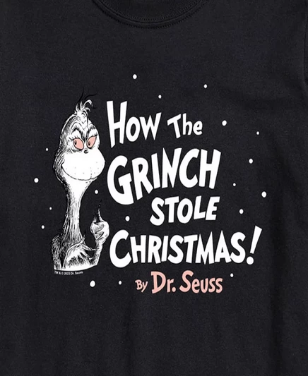 Мужская футболка The Grinch How The Grinch Stole Christmas с коротким рукавом от AIRWAVES black