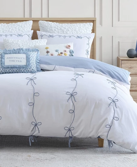 Комплект пододеяльника Peri Home Sasha Bows, голубой
