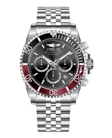 Мужские кварцевые часы Invicta 49838 Pro Diver VD53 с черным циферблатом серебристого цвета