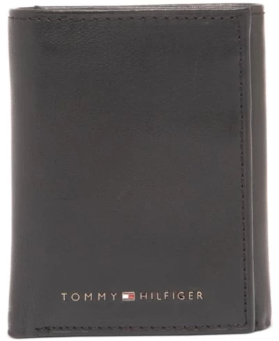 Мужской кожаный кошелек Tommy Hilfiger, тройной