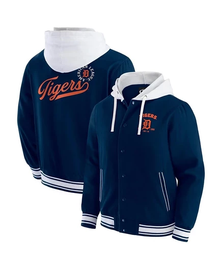 Мужская куртка Fanatics Detroit Tigers на кнопках, синяя