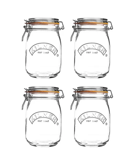 Банка с круглой крышкой Kilner, 34 унции, набор из 4 банок