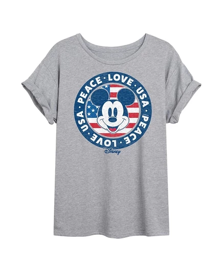 Юниорская футболка hybrid apparel mickey mouse, серая