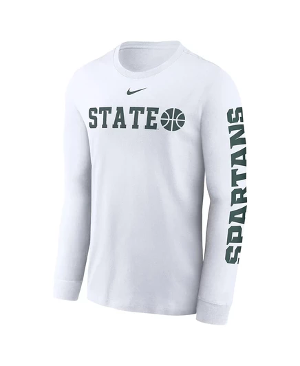 Мужской лонгслив Nike Michigan State Spartans, белый