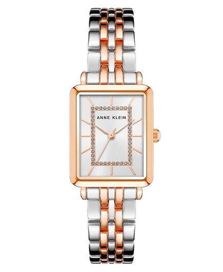 Женские часы Anne Klein 24 мм кварцевые, двухцветный браслет