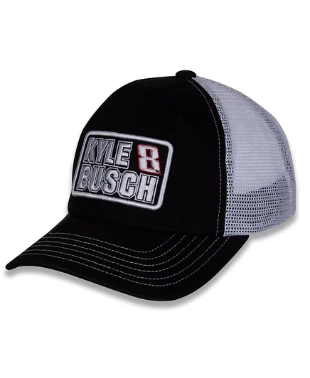 Женская кепка Checkered Flag Sports Kyle Busch, черно-белая