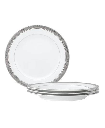 Салатные тарелки Noritake Crestwood Platinum, 4 шт., белые