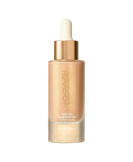 Солнцезащитный крем для лица Kopari Beauty Sun Veil Illuminating Elixir SPF 38, 1 унция, без цвета