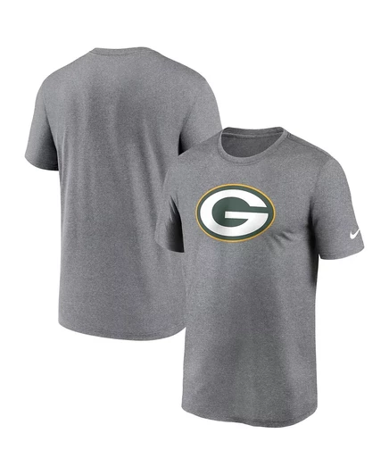 Мужская футболка с логотипом Nike Heather Charcoal Green Bay Packers Legend Performance heather charcoal